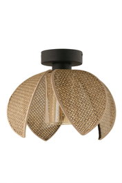 Opviq Lámpara de Araña de Cuerpo Metálico Beige y Negro
